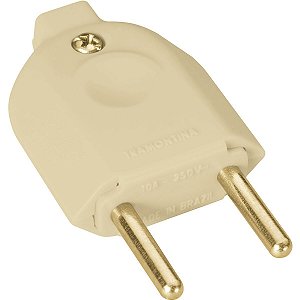 Plugue Pino Macho 2P 10A 250V Bege Tramontina 57405002