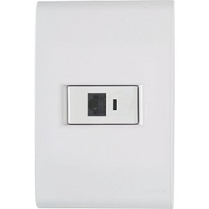 Conjunto Tomada Rj 45 Cat6 Liz Branco Tramontina 57170022