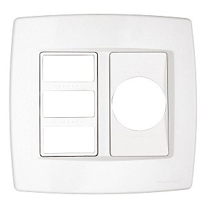 Placa Espelho 4X4 Redonda Trii Branco Tramontina 57103015