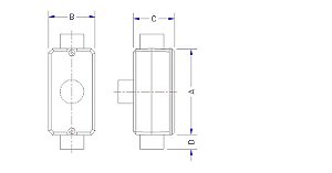 Condulete Fixo Tb 1.1/4 C/R C/Pint. Tramontina 56108004