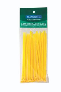 Abraçadeira Nylon 140Mm X 3,4Mm Amarela Tramonti 57534115