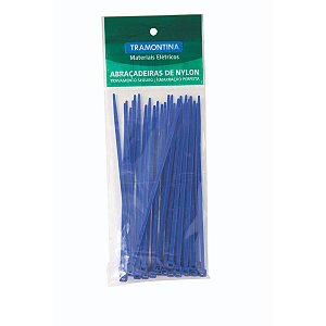 Abraçadeira Nylon 95 Mm X 2,4 Mm Azul Tramontina 57535109
