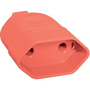 Plugue Fêmea 2P 10A Vermelho Eletro Tramontina 57407052