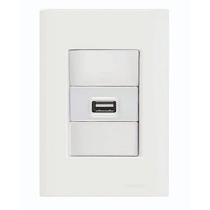 Tomada 10A + Usb 1,5A Bivolt Giz Eletro Tramontina 57230026