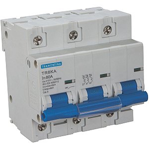 Disjuntor Tr6Ka 3P Tripolar 80A Curva C Tramontina 58013042