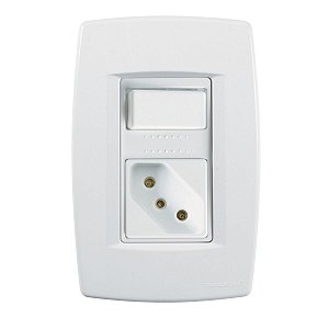 Conjunto Interruptor Simples Tomada 10A Trii Tramon 57150064