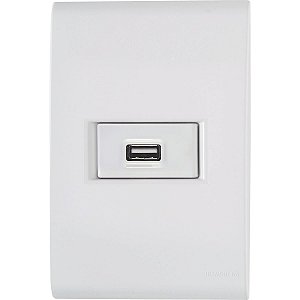Conjunto 4X2 1 Tomada Usb 1,5A Bivolt Tramontina 57170026