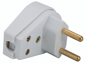 Plugue Angular 2P 20A 250V~ Cor Branco Tramontina 57402109
