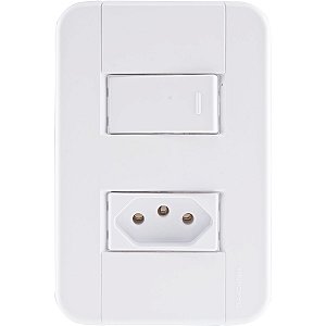 Cj Interruptor Simples Tomada 2P+T 10A Tramontina 57240064