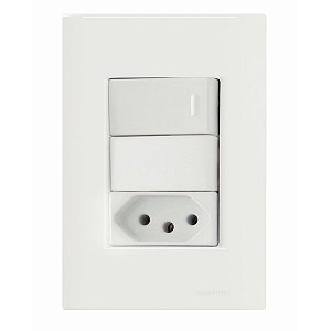 Cj Interruptor Simples Tomada 2P+T 10A Tramontina 57230064