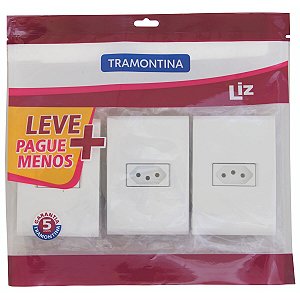 Conjunto 1 Tomada 2P+T 10A 250V Branco Tramonti 57410811