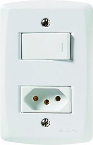 Conjunto Interruptor Paralelo Tomada 10A Lux2 Tram 57145050