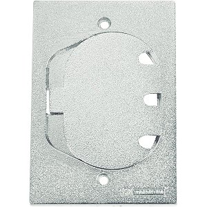 Tampa Unha Simple Tomadas Rj Caixa Piso 4X2 Cromada 56121088