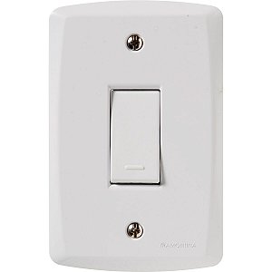 Conjunto 4x2 Interruptor Simples 10A Lux2 Branco 57145001