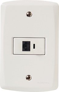 Conjunto 4X2 Com 1 Tomada Rj45 Cat. 6 Lux2 Branco 57145022