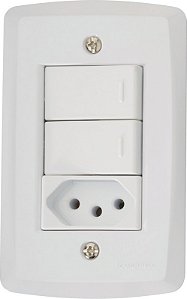 Cj 4x2 Interruptor Simples 10A Tomada 20A Lux2 57145071