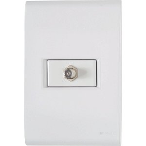 Conjunto 4X2 Com 1 Tomada Tv/Sat Coaxial Liz Branco 57170017