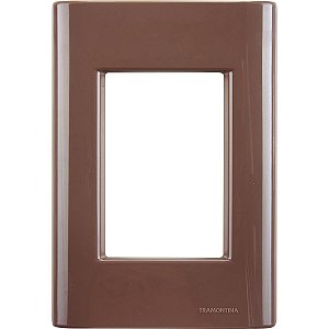 Placa 3 Postos 4X2 Giz Café Tramontina 57200056