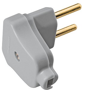 Plugue Angular 2P 10A Cinza Triangular Tramontina 57401006