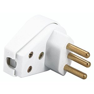 Plugue Angular 2P+T 20 A Branco Priscus Tramontina 57402011