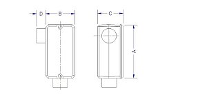 Condulete Fixo 3/4 Tipo Lr C/Tampa Rosca Bsp C/Pint 56105082