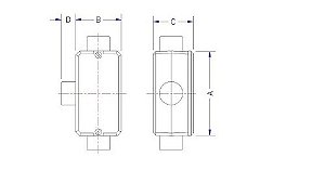Condulete Fixo 3/4 Tipo T S/Tampa Rosca Bsp C/Pint 56106002