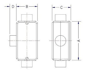 Condulete Fixo 3/4 Tipo T S/Tampa Rosca Bsp S/Pint 56106302