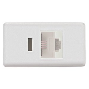 Módulo Para Tomada De Telefone Izyflat Rj 11 Branco 57116051