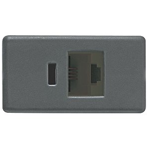 Módulo Tomada Para Telefone Rj11 Cor Grafite Tramo 57117051