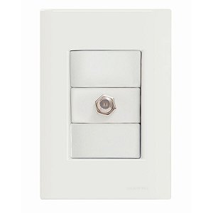 Conjunto 4X2 Com 1 Tomada Tv/Sat Coaxial Giz Branco 57230017