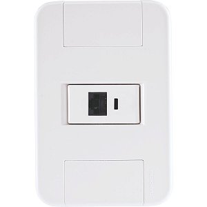 Conjunto 4X2 Com 1 Tomada Rj45 Cat. 6 Tablet Branco 57240022