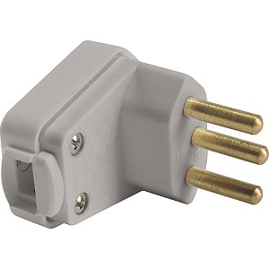 Plugue Angular 2P+T 10A Cinza Priscus Tramontina 57401013