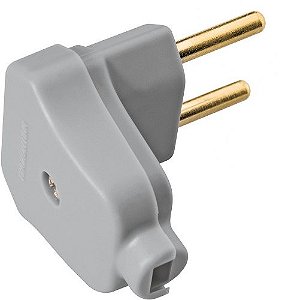 Plugue Angular 2P 10A Cinza Triangular Tramontina 57401106