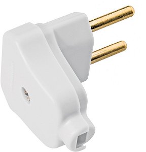 Plugue Angular 2P 10A Branco Triangular Tramontina 57402106