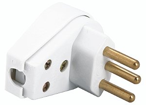 Plugue Angular 10A Cor Branco Priscus Tramontina 57402110
