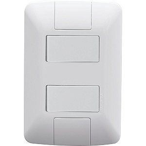 Conjunto 4X2 Interruptor Simples Aria Branco 57241040