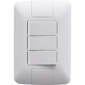 Conjunto 4X2 Interruptor Simples Aria Branco 57241070