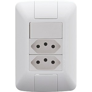 Conjunto 4x2 Interruptor Simples E Tomadas 10A Aria 57241087