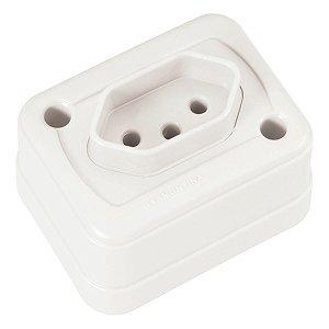 Tomada Sobrepor 2P+T 10A/250V Bra Tramontina 57400048