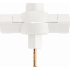 Plugue Tipo T De 10A 250V Branco-Tramontina- 57400071