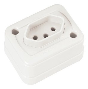 Tomada Sobrepor 2P+T 10 A 250 V Branca Tramontina 57400148