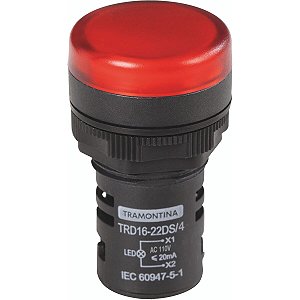 Sinalizador Trd 16-22Ds/4 110V Verm Tramontina 58015471
