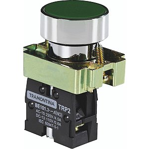 Botão Impulso Trp2-Ba31 1Na Verde Com Base Metal 58015552