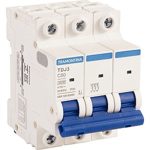 Mini Disjuntor Tdj3-3C50 3P 50A 3Ka Tramontina 58013110