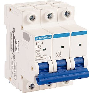 Mini Disjuntor Tdj3-3C63 3P 63A 3Ka Tramontina 58013111