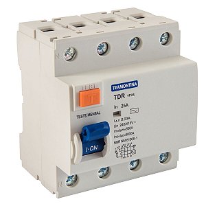Disjuntor Tdr-4P 25 Ac 3P+N 25A 30Ma 6Ka Tramontina 58014075