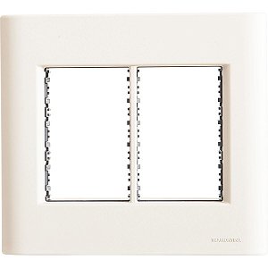 Espelho Placa 6P 4X4 Giz Branco Soft Touch Tramonti 57200085
