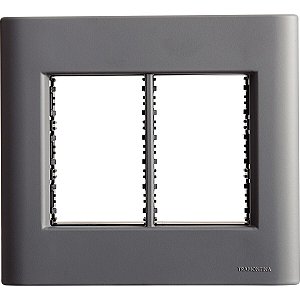 Espelho Placa 6P 4X4 Giz Titanio Soft Touch Tramont 57200087