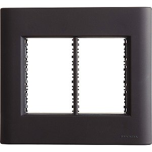 Espelho Placa 6P 4X4 Giz Preto Soft Touch Tramontin 57200088
