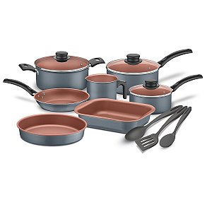 Jogo Panelas Alum 10Pc Turim Chumbo Tramontina 20298614